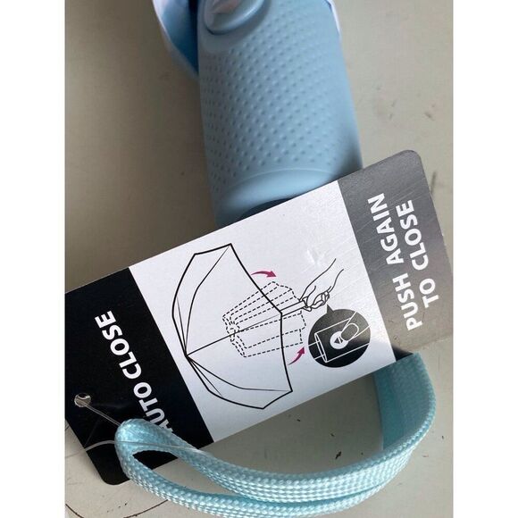 Care Bears Rainbow Umbrella Auto Open Close Blue Compact NEW - Picture 9 of 10